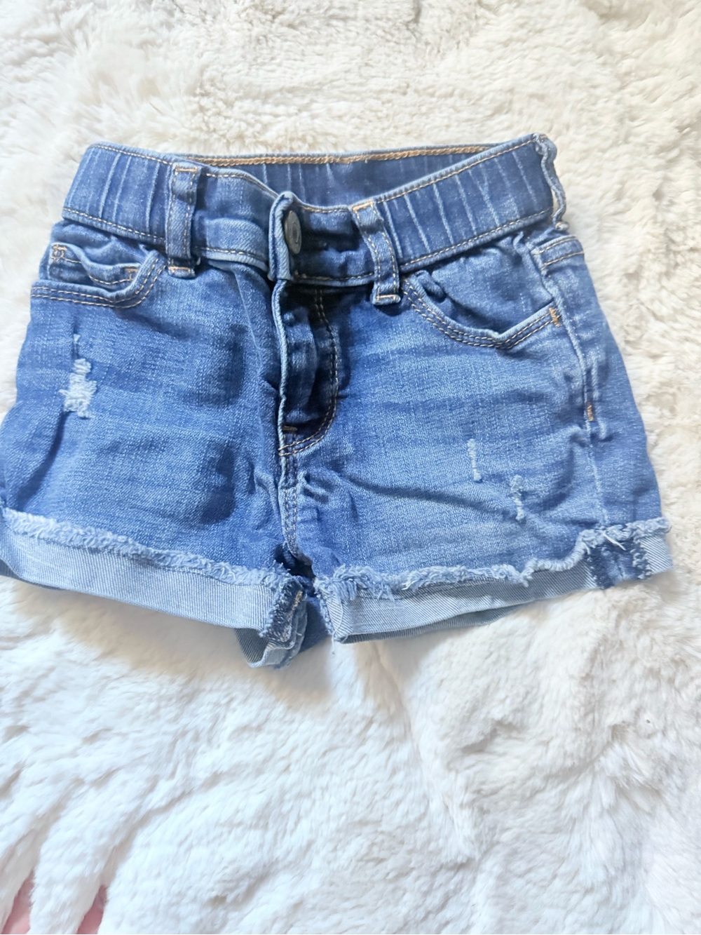 GAP Light Blue Distressed Denim Shorts